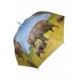 Женский зонт-трость полуавтомат с голубой ручкой от SWIFTS с слоном, 0335-6