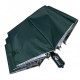 Жіноча парасолька напівавтомат темно-зелена з візерунком зсередини і тефлоновим просоченням Toprain 0480-3