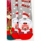 Комплект шкарпеток жіночих новорічних 3 пари, колір світло-сірий, світло-рожевий, бордовий, 151R269