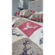 Комплект постільної білизни Трофей бордо/беж, Turkish flannel