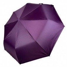 Жіноча однотонна парасолька напівавтомат від TNEBEST зі сріблястим покриттям зсередини, фіолетова, 0614-4